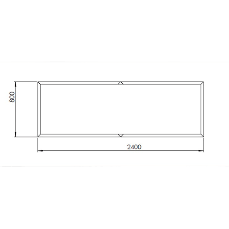 Floreira aço revestido a pó Texas xxl 240 x 80 cm
