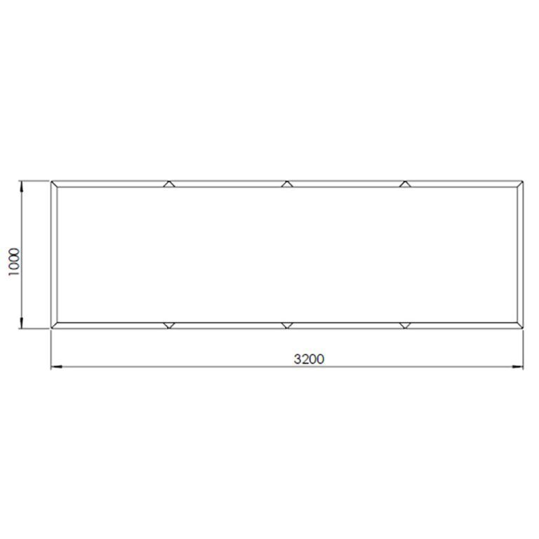 Floreira aço revestido a pó Texas xxl 320 x 120 cm