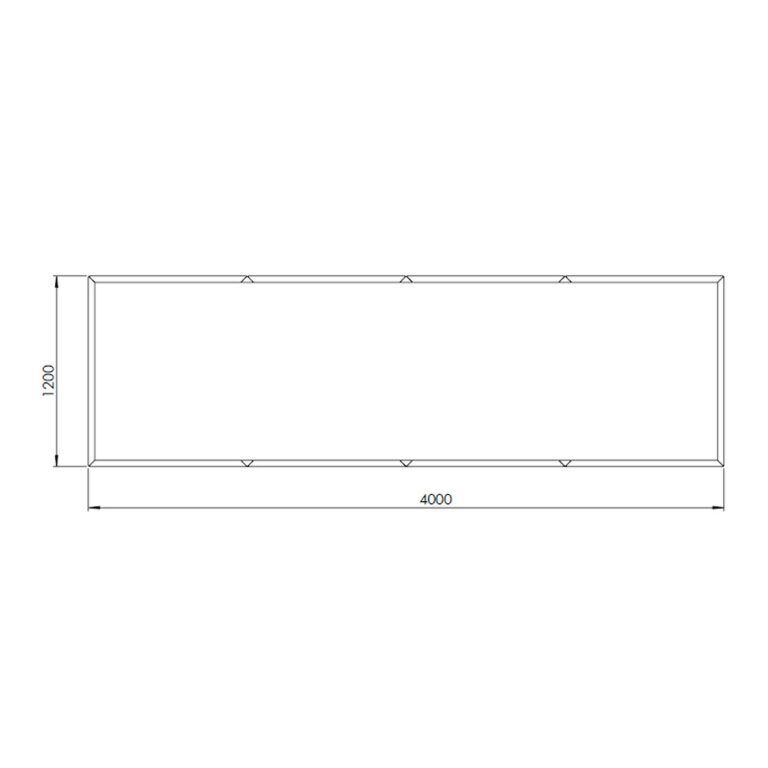 Floreira aço revestido a pó Texas xxl 400 x 120 cm