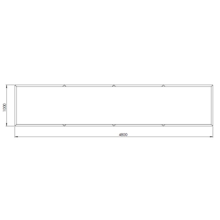Floreira aço revestido a pó Texas xxl 480 x 100 cm