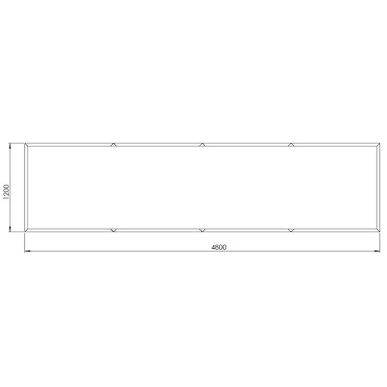Floreira aço revestido a pó Texas xxl 480 x 120 cm
