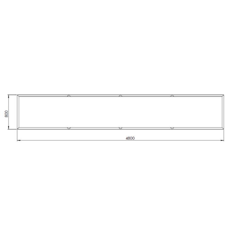 Floreira em aço corten Texas xxl 480 x 80 cm