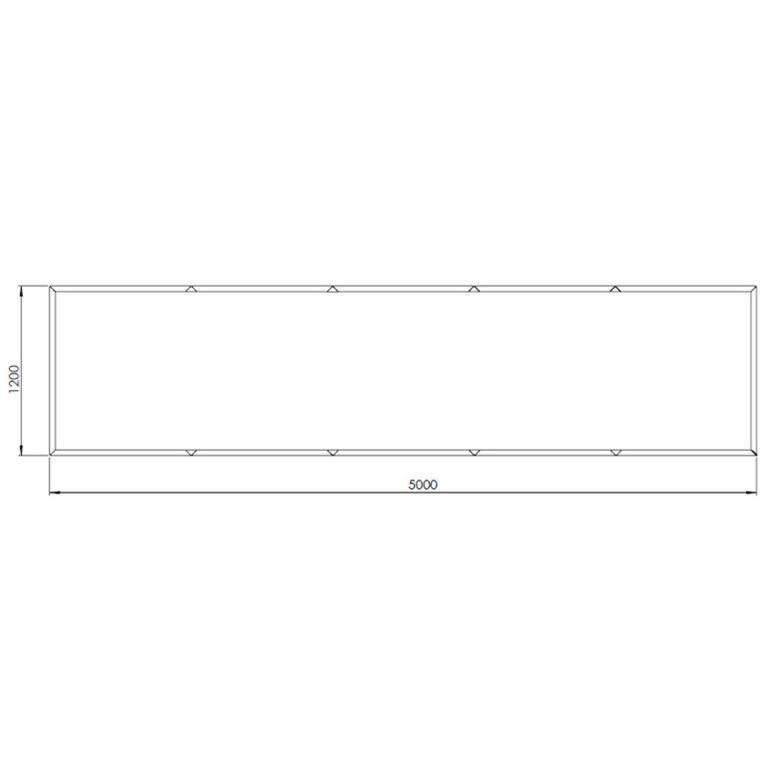 Floreira aço revestido a pó Texas xxl 500 x 120 cm