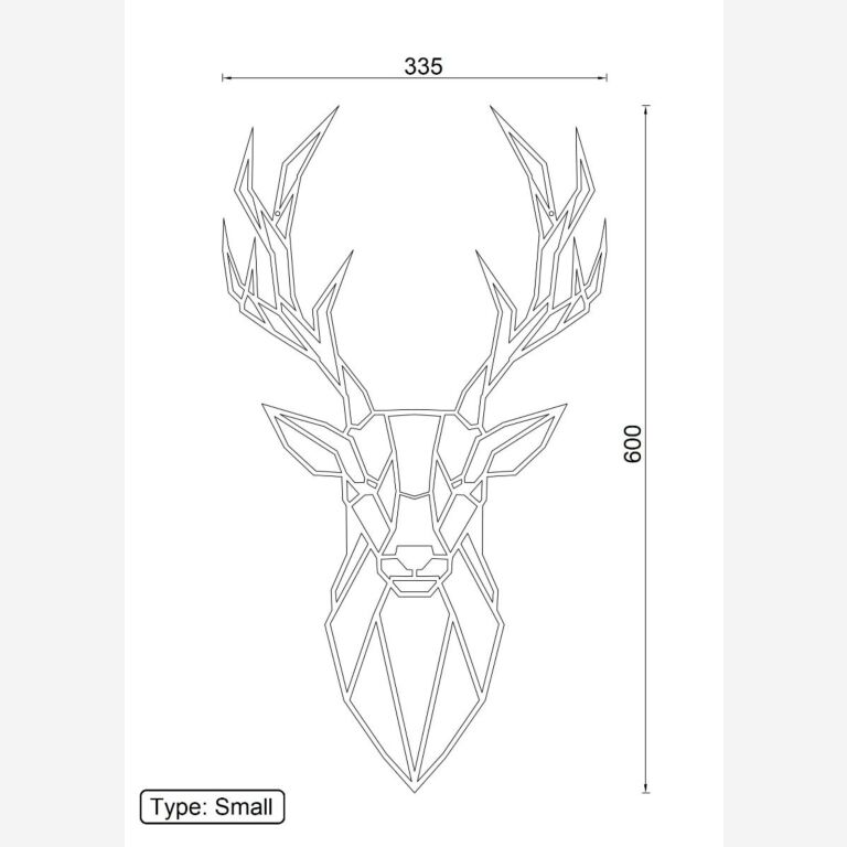 Cervo Decoração de parede em metal 1.0