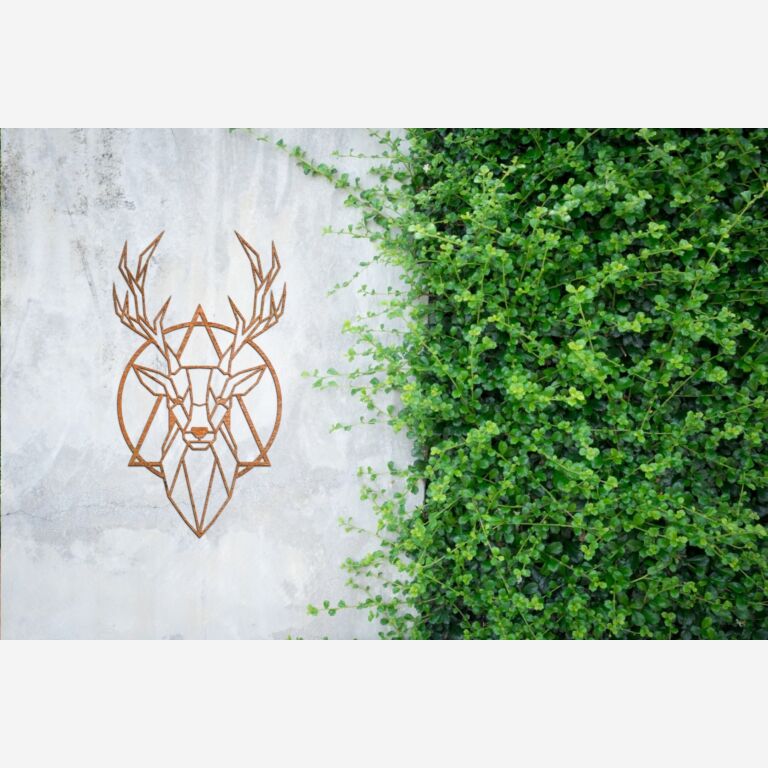 Cervo Decoração de paredes em aço corten 2.0