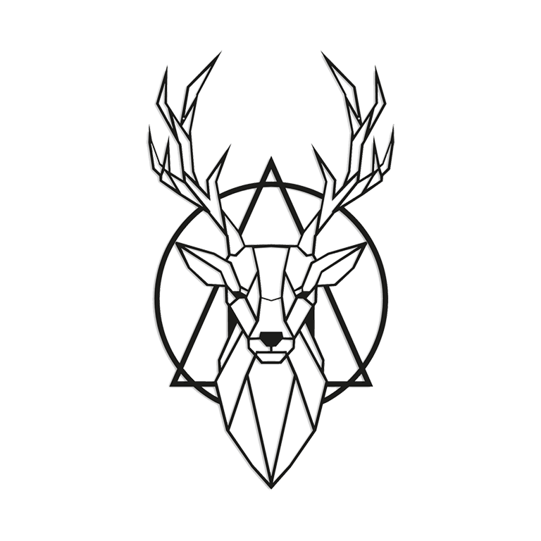 Cervo Decoração de parede em metal 2.0