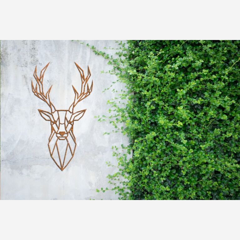 Cervo Decoração de paredes em aço corten 1.0