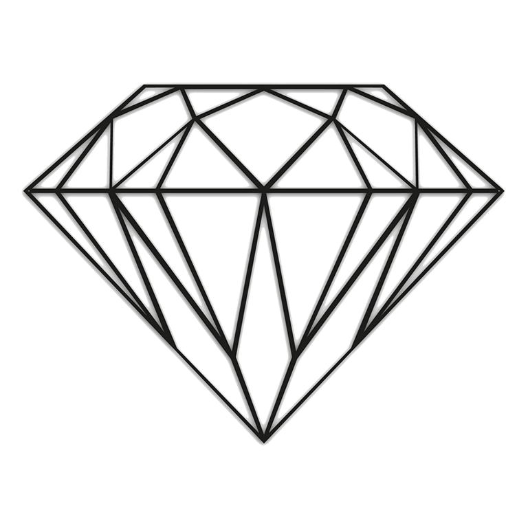 Diamante Decoração de parede em metal *OP=OP