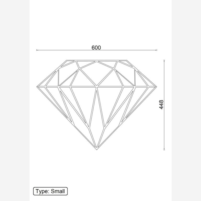 Diamante Decoração de paredes em aço corten *OP=OP
