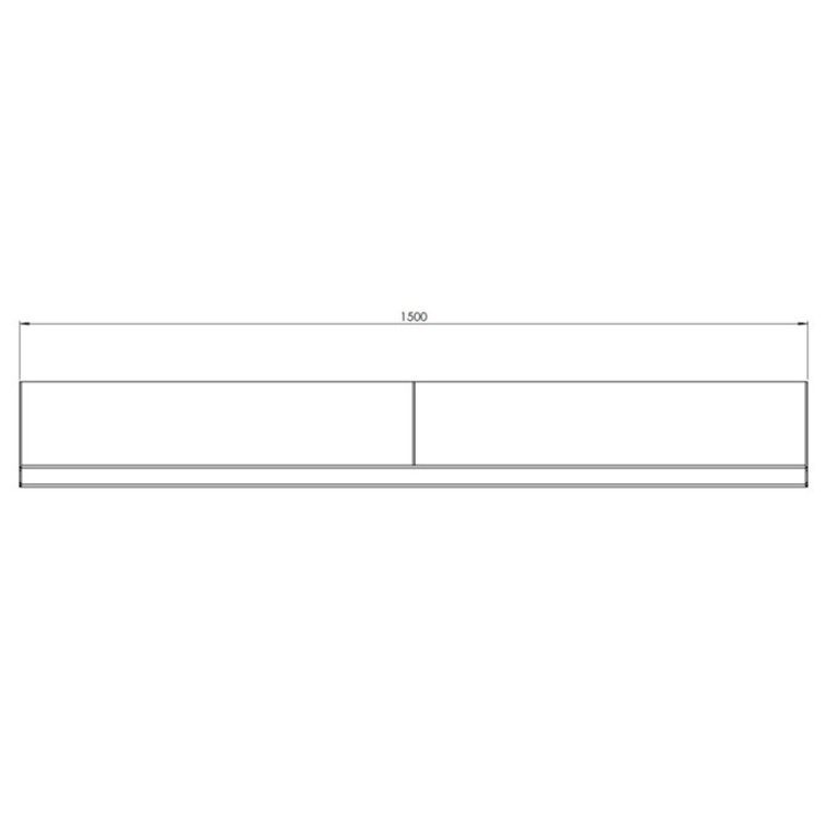 Muro de contenção reto de aço corten 150 cm (altura 60 cm)