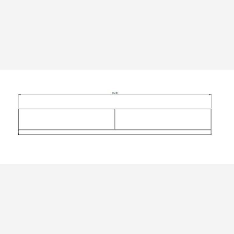 Muro de contenção reto em aço com revestimento em pó 150 cm (altura 60 cm)