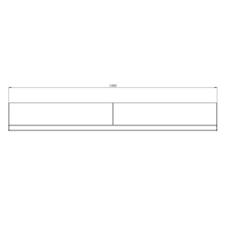 Muro de contenção em aço corten - Reto - 150 x 30 cm