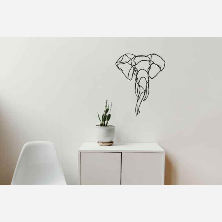 Elefante Decoração de parede em metal 1.0