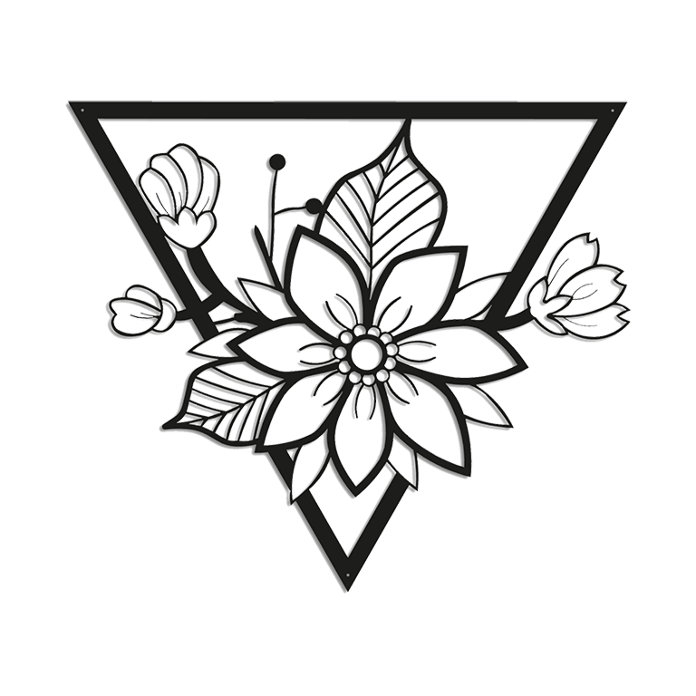 Flor decoração de parede em metal 1.0