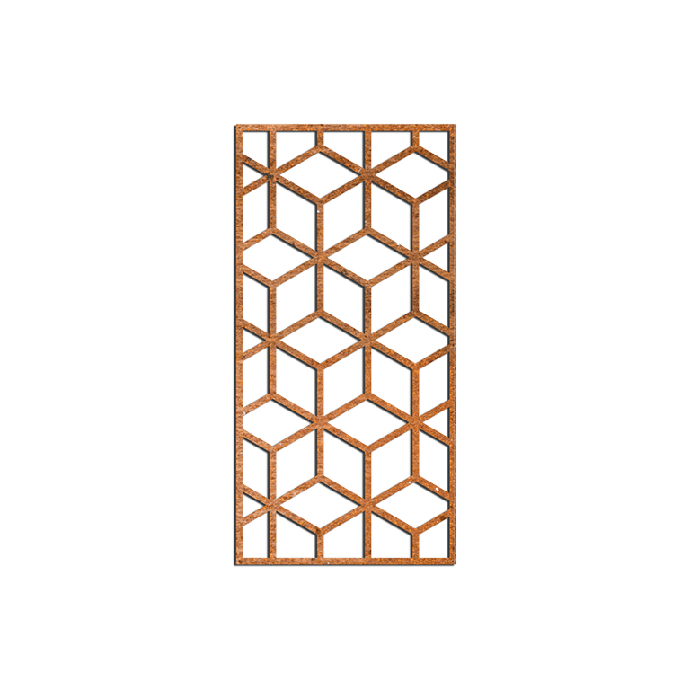 Formas geométricas Decoração de paredes em aço corten 2.0