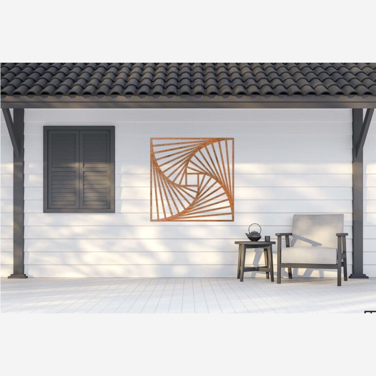 Formas geométricas Decoração de paredes em aço corten 3.0