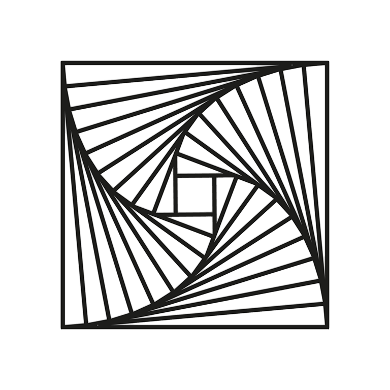Formas geométricas decoração de parede em metal 3.0