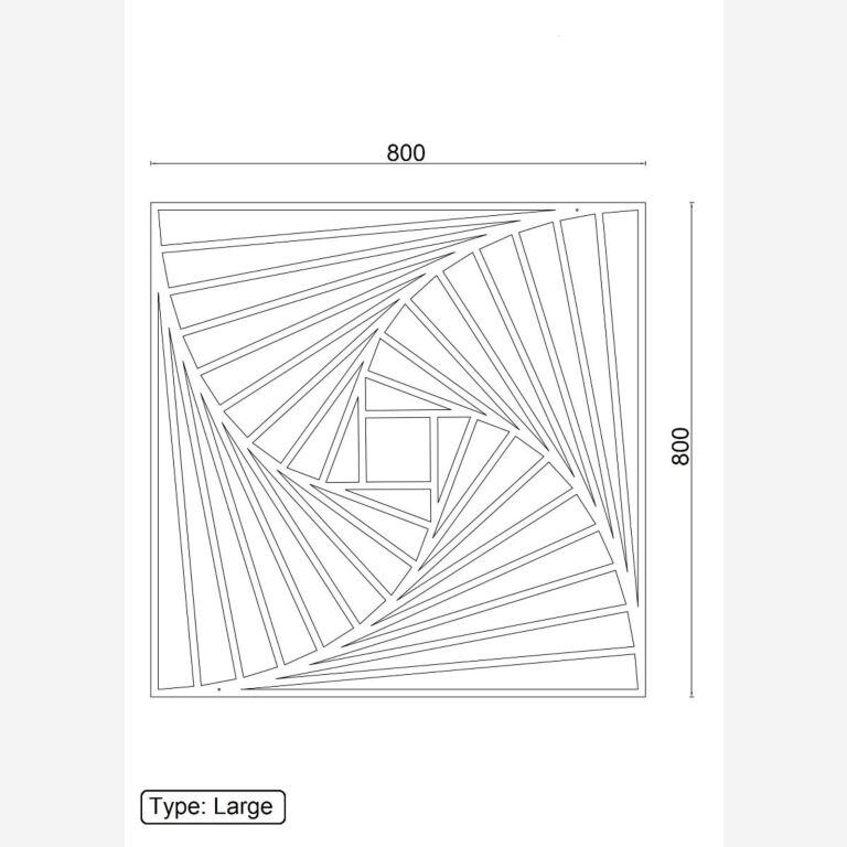 Formas geométricas decoração de parede em metal 3.0