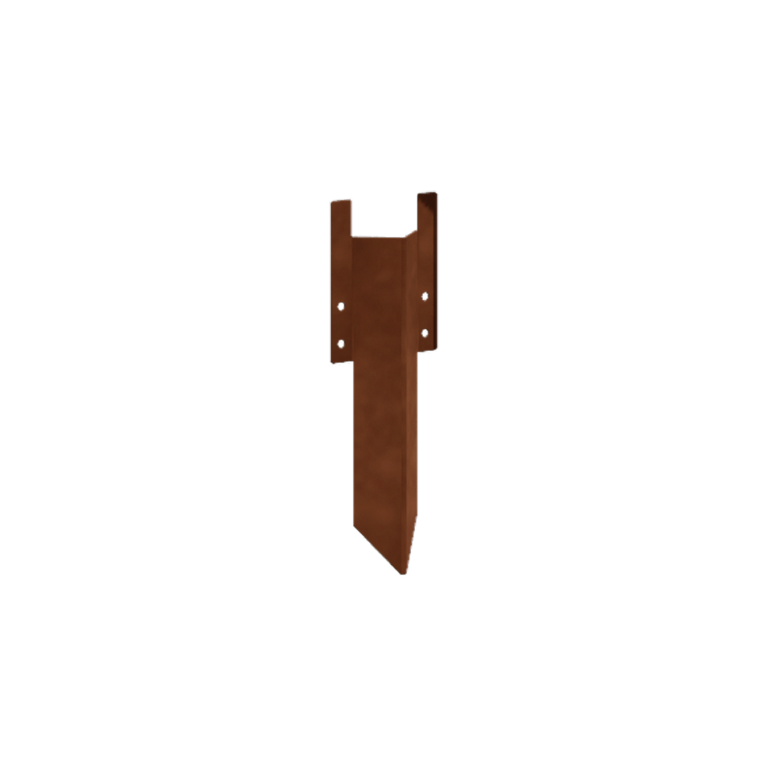 Estaca inferior aço corten 12 - 15 cm