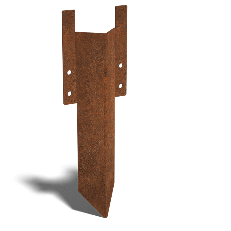 Estaca inferior aço corten 12 - 15 cm
