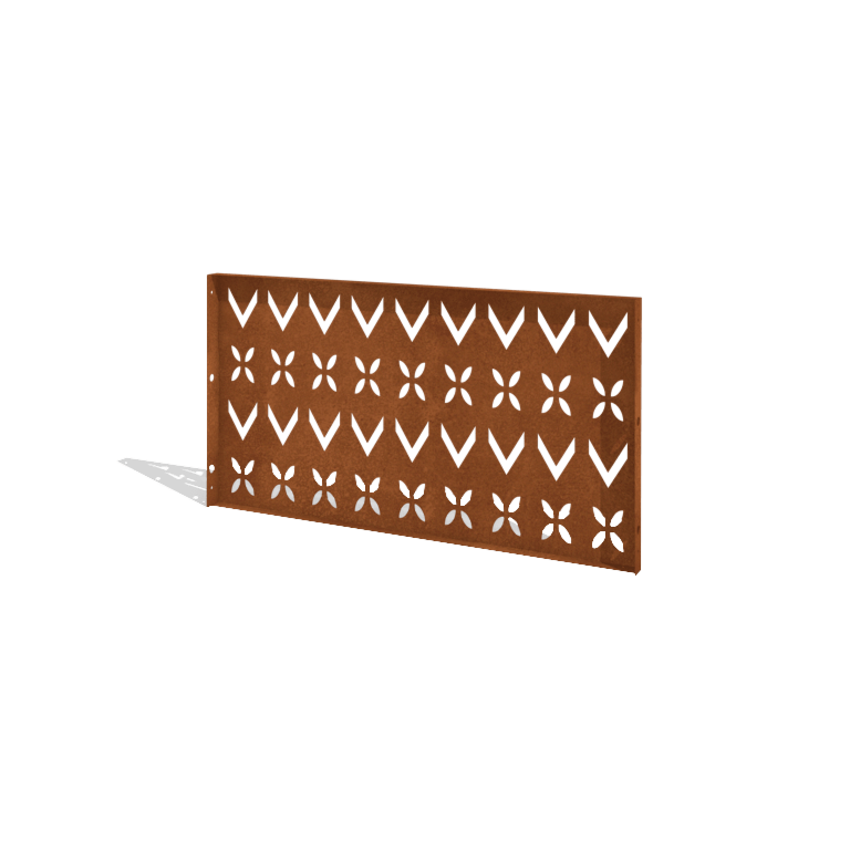 Vedação em aço corten H painel V 120 x 63,3 cm