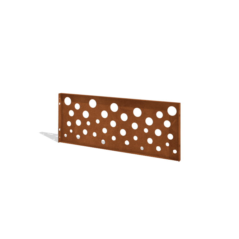 Vedação em aço corten H painel B 120 x 47,5 cm