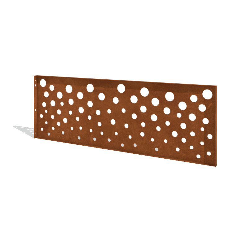 Vedação em aço corten H painel B 180 x 63,3 cm