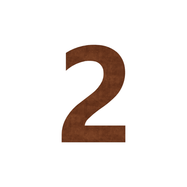 Número de casa em aço corten 2 - 50 cm