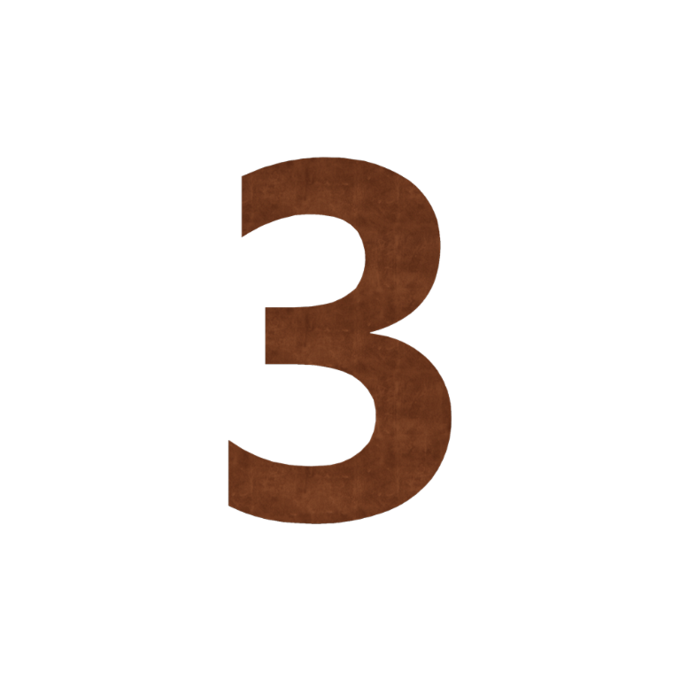 Número de casa em aço corten 3 - 80 cm