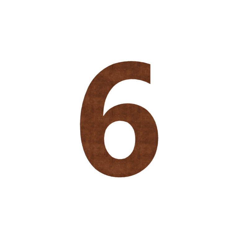 Número de casa em aço corten 6 - 30 cm