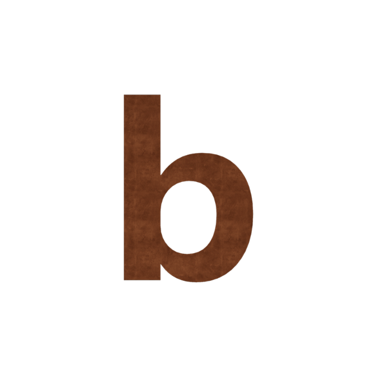 Número de casa em aço corten b - 22 cm