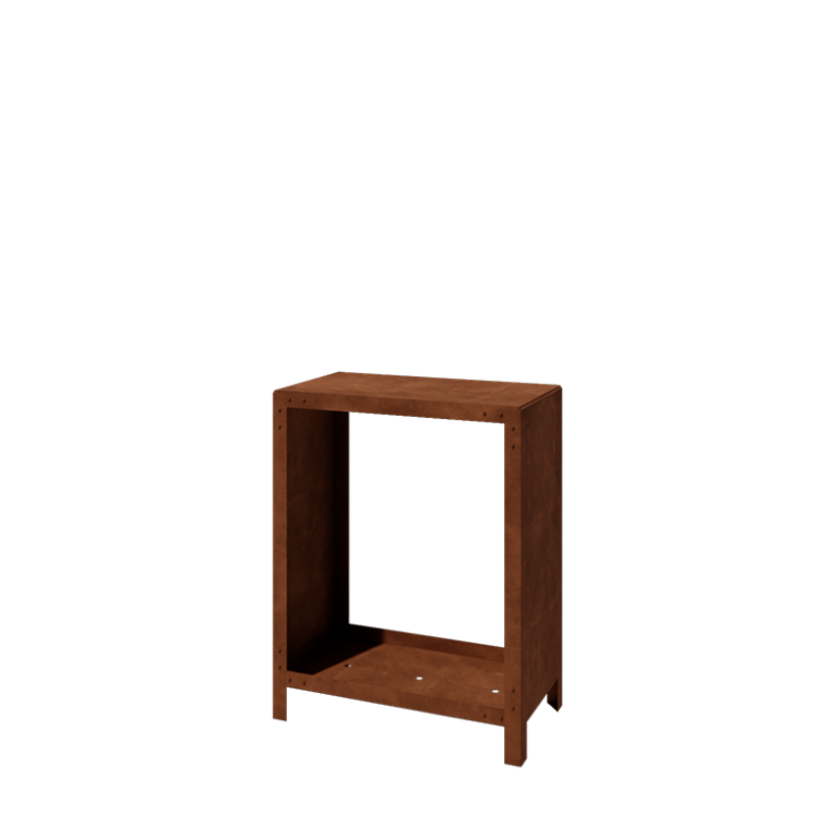 Abrigo para lenha em aço corten - Indiana - 80 x 40 x 100 cm