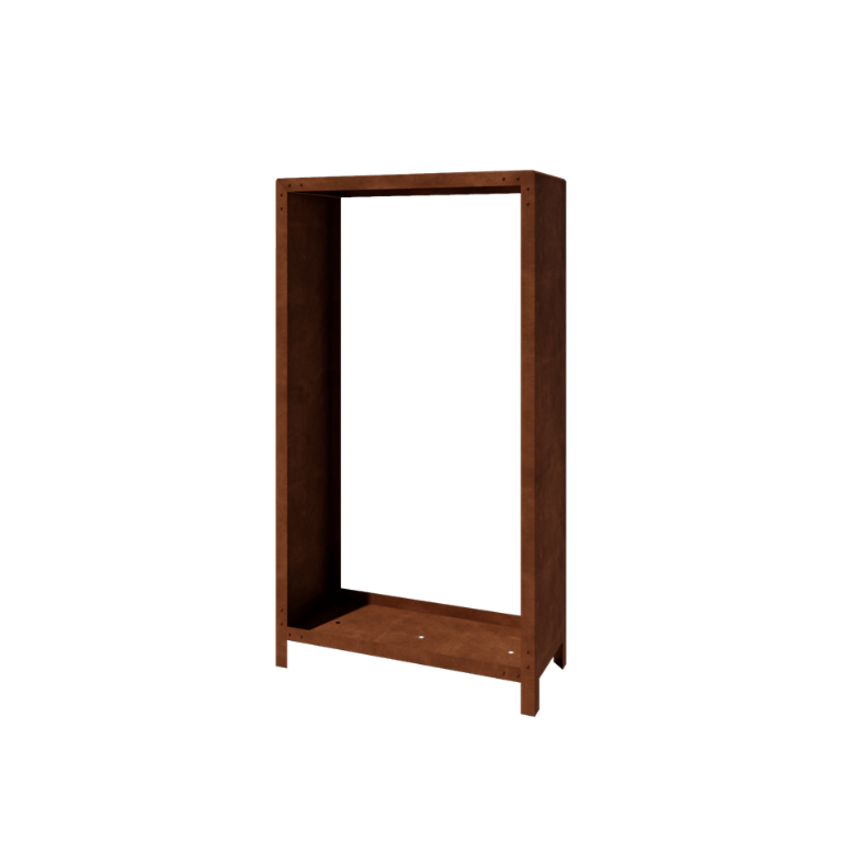 Abrigo para lenha em aço corten - Indiana - 100 x 40 x 180 cm