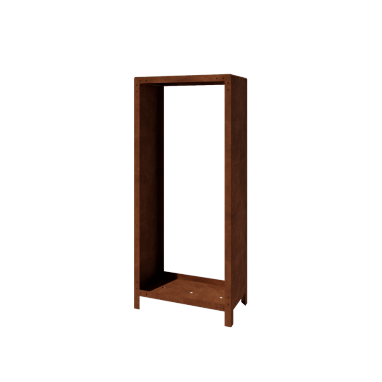 Abrigo para lenha em aço corten - Indiana - 80 x 40 x 180 cm
