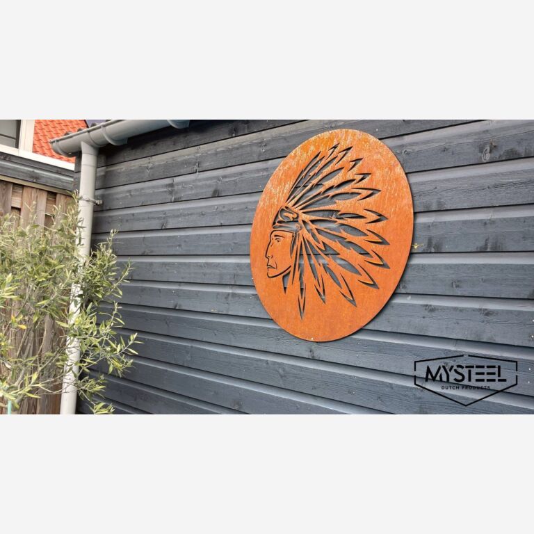 Decoração de paredes em aço corten Índio