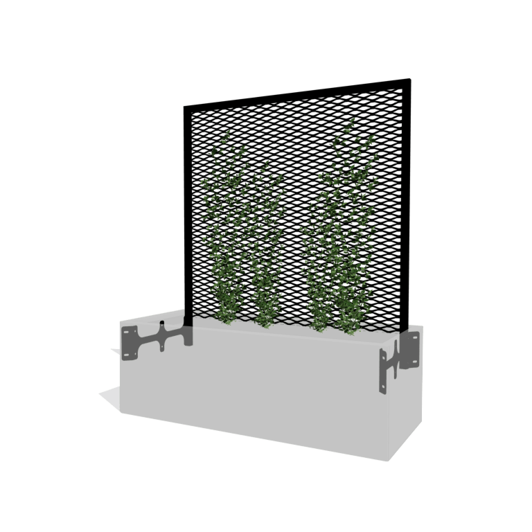 Grade para plantas trepadeiras preto 120 x 40 cm