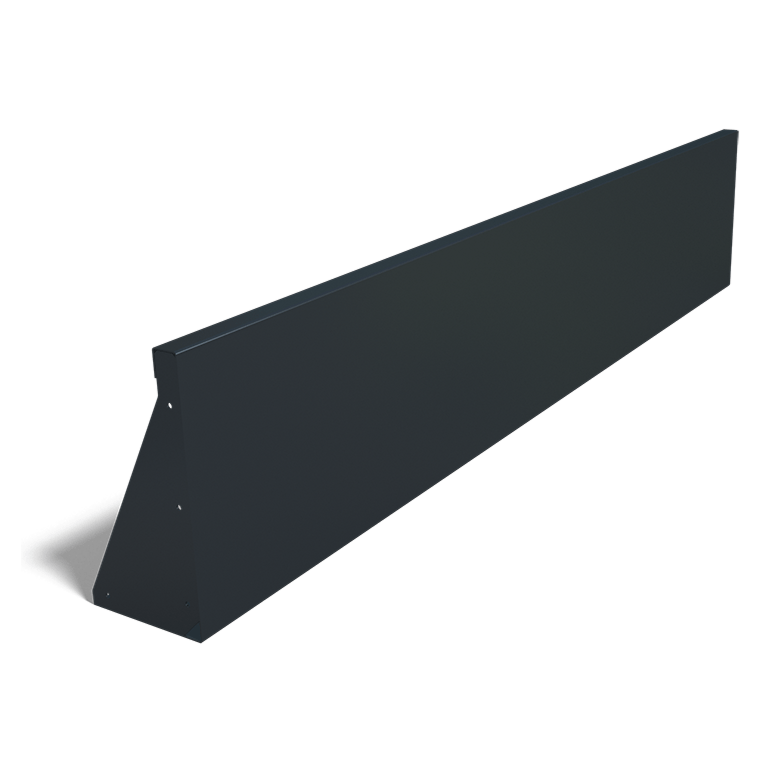 Muro de contenção reto em aço com revestimento em pó 200 cm (altura 40 cm)