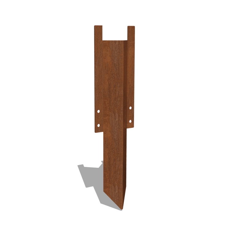 Estaca média aço corten 22 - 25 cm
