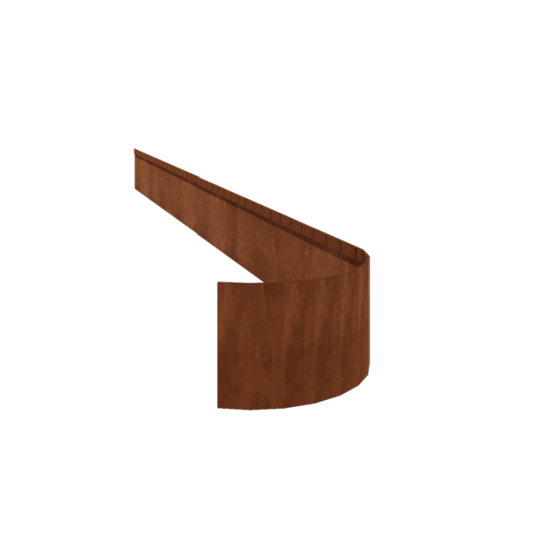 Borda achatada em aço corten FLEX 23 cm (comprimento 150 cm)