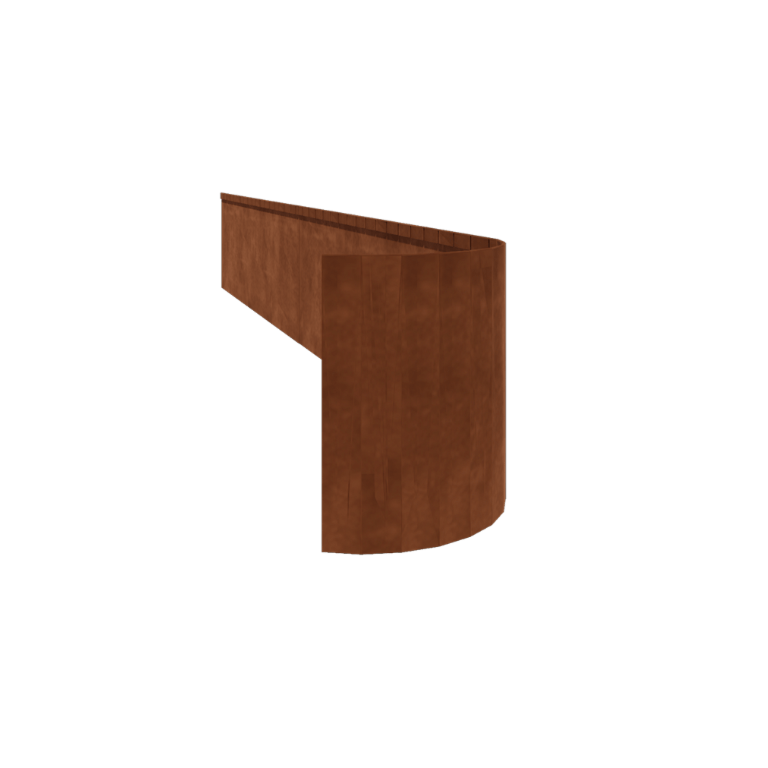 Borda achatada em aço corten FLEX 45 cm (comprimento 150 cm)