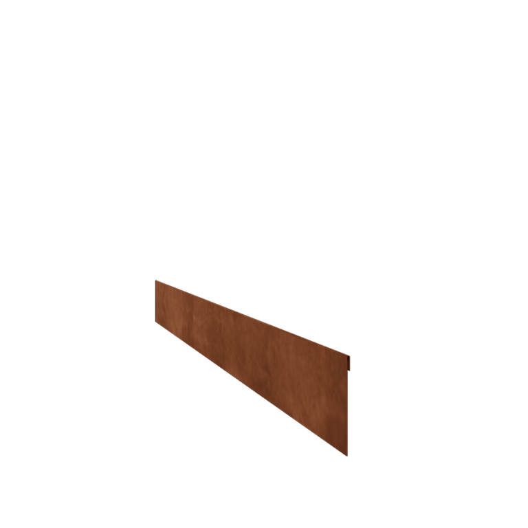 Bordadura em aço corten - Achatada - Altura 13 cm - 150 cm