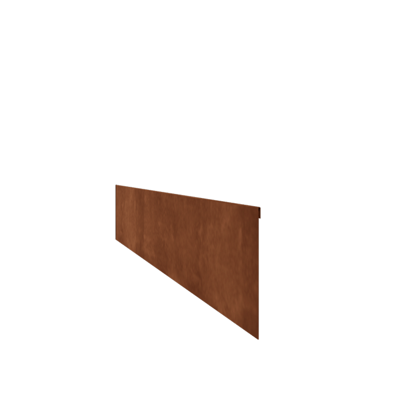 Bordadura em aço corten - Achatada - Altura 23 cm - 240 cm