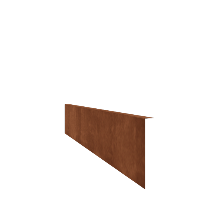 Borda fixa em aço corten 22 cm (comprimento 240 cm)