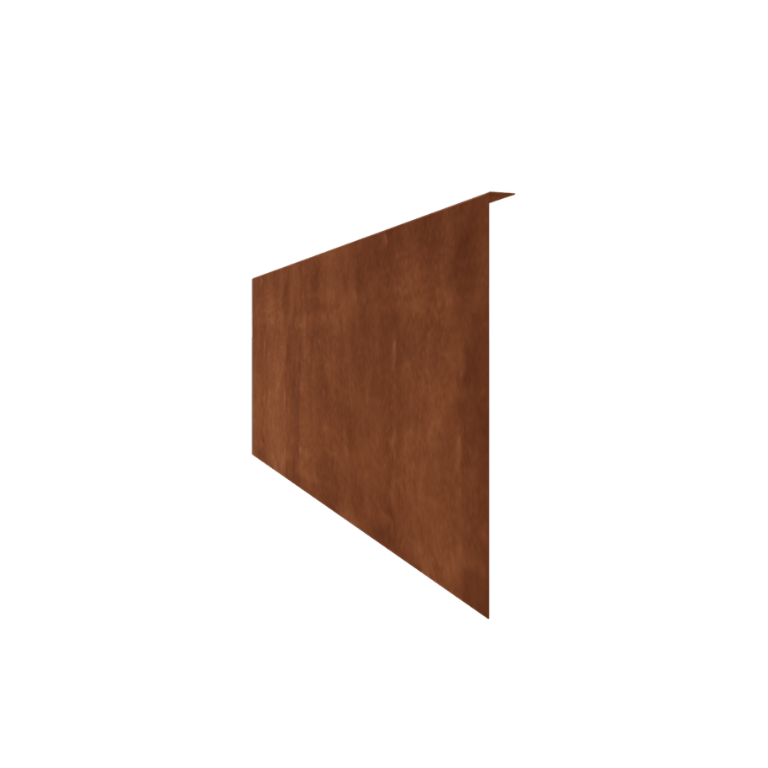 Borda fixa em aço corten 45 cm (comprimento 240 cm)