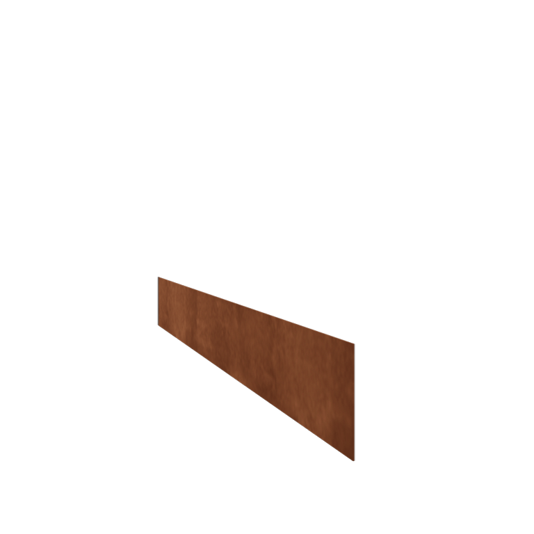 Bordadura em aço corten - Reta - Altura 15 cm - 150 cm