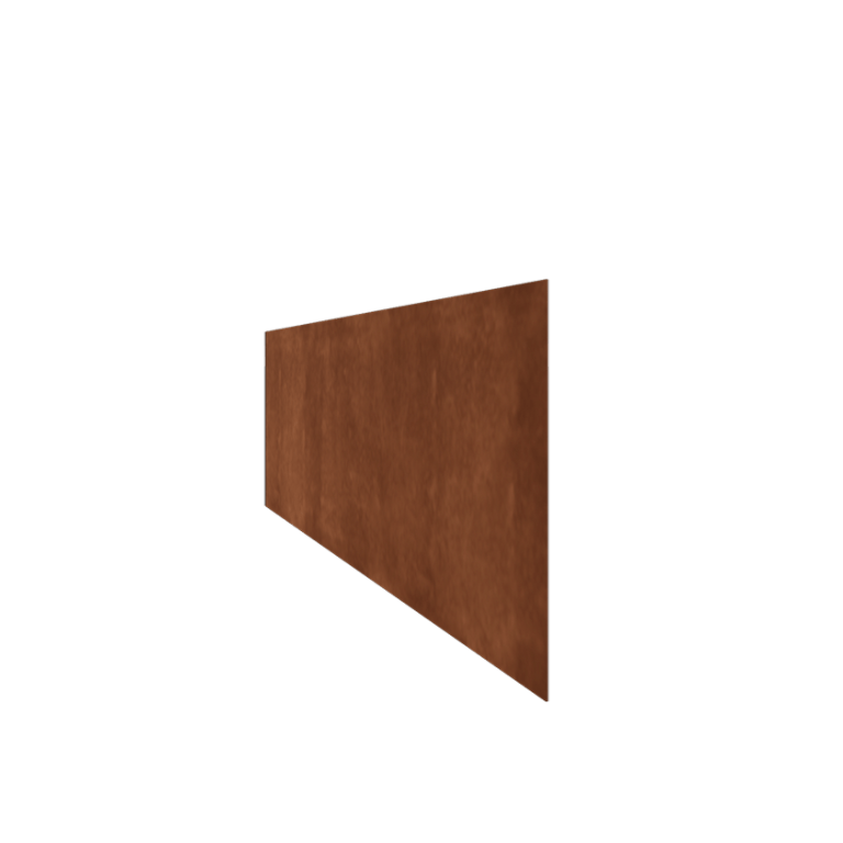Bordadura em aço corten - Reta - Altura 37,5 cm - 240 cm