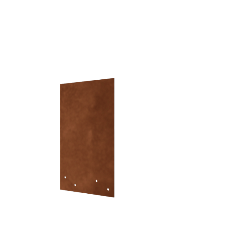 Placa de acoplamento direito aço corten alto 34 - 37,5 cm