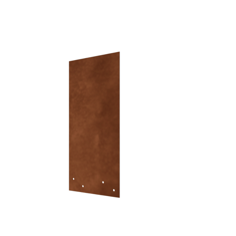 Placa de acoplamento direito aço corten alto XL 45 cm
