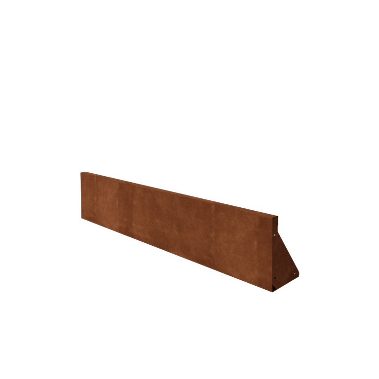Muro de contenção em aço corten - Reto - 150 x 30 cm