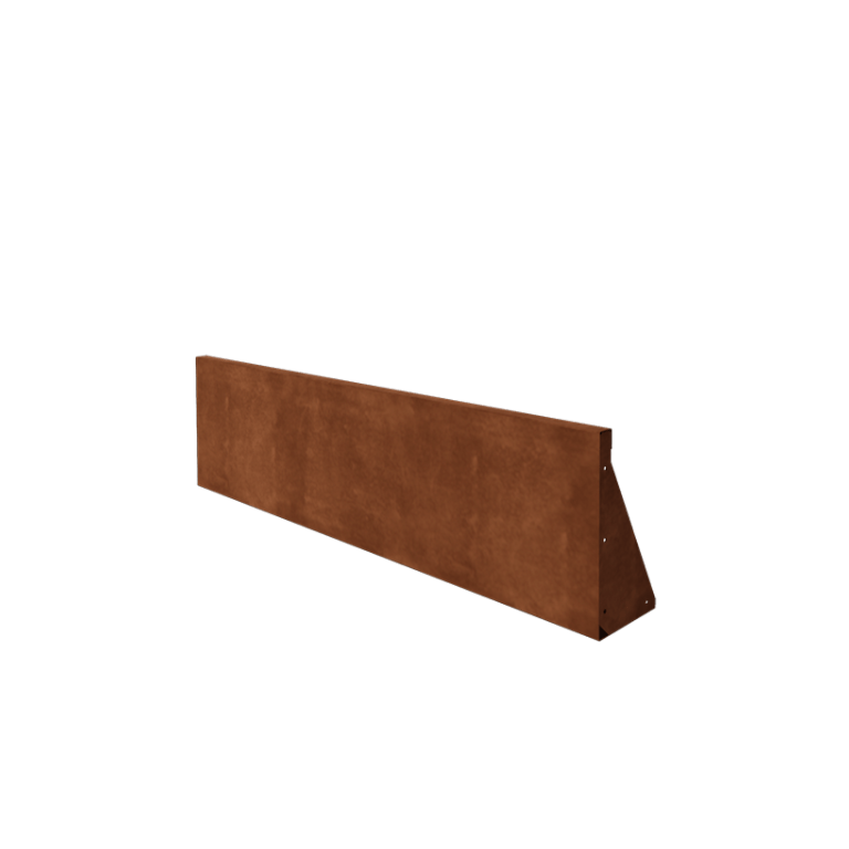 Muro de contenção em aço corten - Reto - 150 x 40 cm